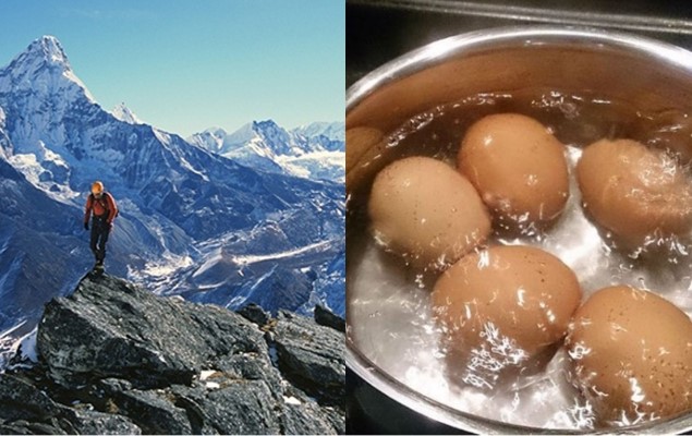 Tại sao chúng ta không thể luộc trứng trên đỉnh núi Everest?