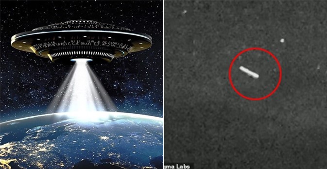 Bí ẩn UFO hình trụ sáng rực được người dân phát hiện trên bầu trời và biến mất sau 1 dãy núi