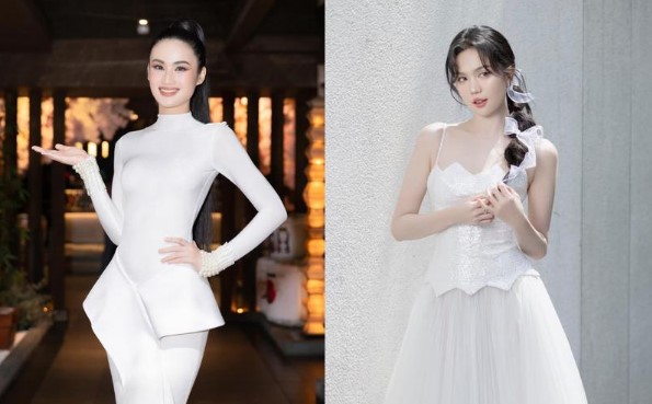 Ngọc Trinh và Ý Nhi đọ eo bé xíu với váy bó sát