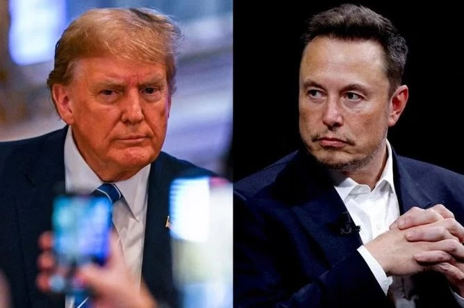 Cựu Tổng thống Mỹ Donald Trump (trái) và tỷ phú Elon Musk (Ảnh: Getty).