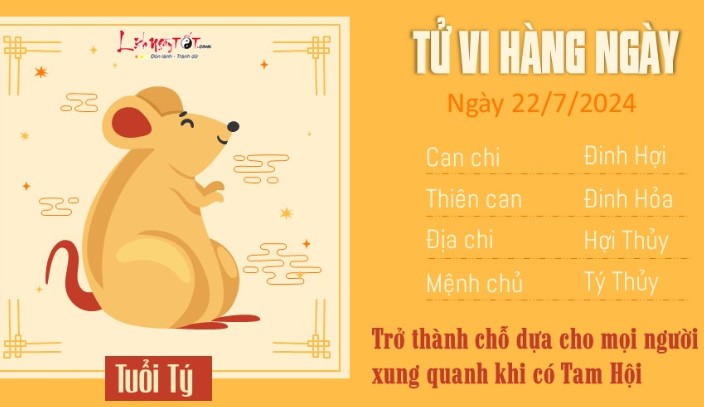 Tử vi thứ 2 hàng ngày 22/7/2024 của 12 con giáp: Ngọ xấu tính, Dậu thành công