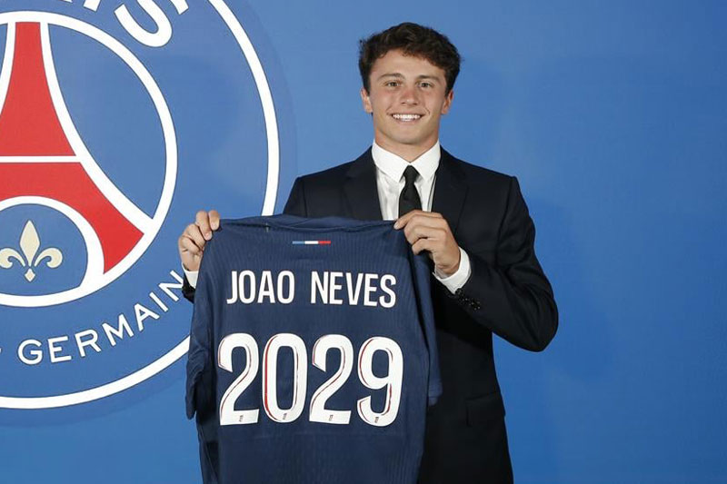 Chính thức: PSG công bố tân binh Joao Neves với số áo cực lạ