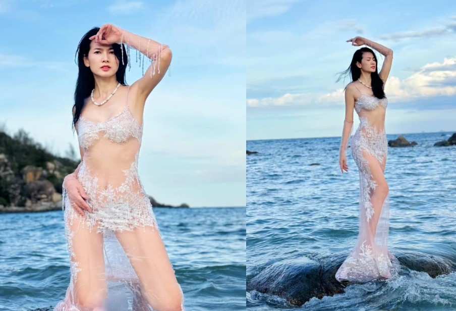 Siêu mẫu Anh Thư khoe dáng mảnh