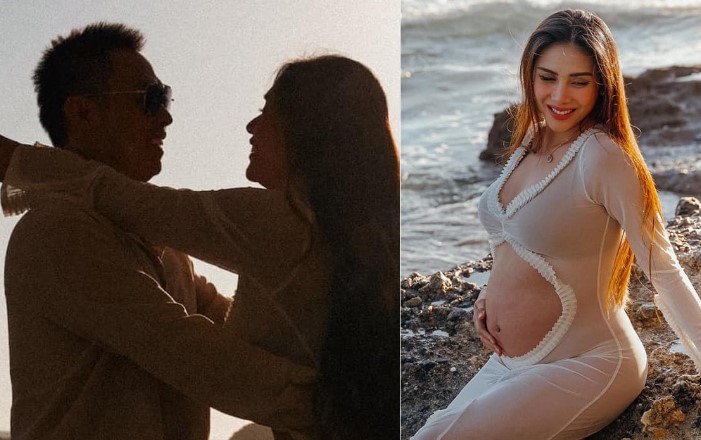 Siêu mẫu Việt sở hữu vòng một 'khủng', tung ảnh bầu bên ông xã, nhan sắc thế nào?