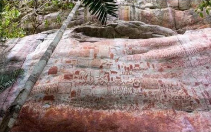 Bức tranh tường bí ẩn nguyên bản được phát hiện trong rừng rậm Amazon Có niên đại 10.000 năm trước, nền văn minh tiền sử có thực sự tồn tại?