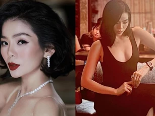 Lệ Quyên diện áo khoét sâu khoe vóc dáng gợi cảm