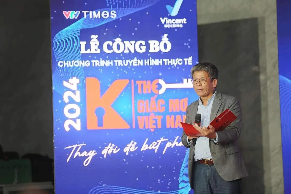 Ông Phạm Quốc Thắng, Phó Tổng Biên tập VTV Times, phát biểu tại Lễ Khai mạc sự kiện The K - Giấc mơ Việt Nam 2024