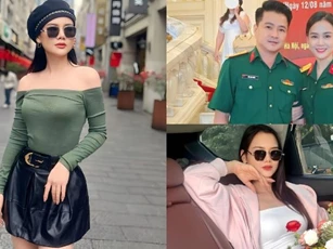 Chân dung vợ Phó giám đốc Nhà hát Kịch nói Quân đội: Là nữ thiếu tá xinh đẹp, sắc vóc vạn người mê