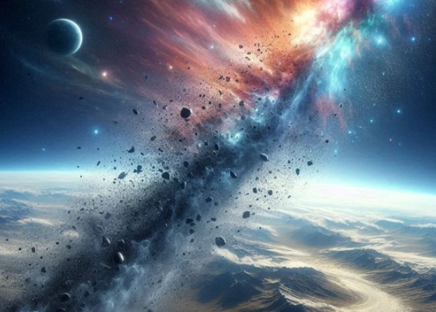 Hai vật thể vũ trụ va chạm, sự sống “rơi tự do” xuống Trái Đất?