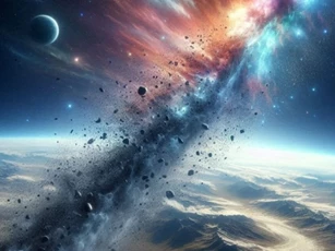 Hai vật thể vũ trụ va chạm, sự sống “rơi tự do” xuống Trái Đất?