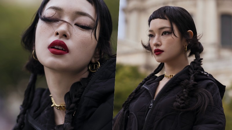 Châu Bùi viết công thức mới cho tóc đen, môi đỏ tại Dior Xuân Hè 2025