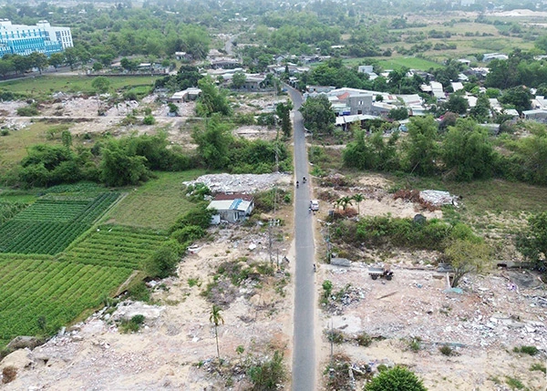 Toàn cảnh dự án Khu đô thị đại học Đà Nẵng nhìn từ trên cao (Ảnh: Anh Đào).