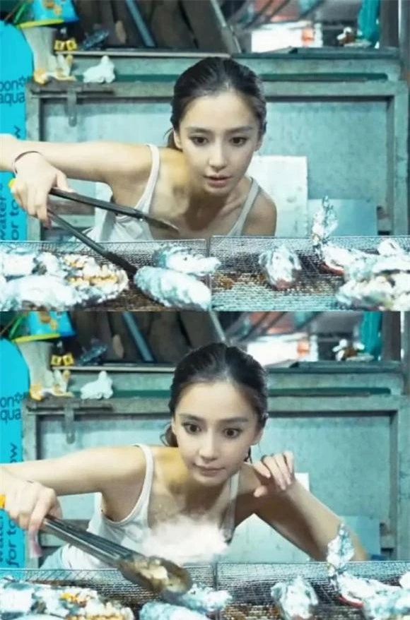 Angelababy, sao Hoa ngữ, Angelababy bán thịt nướng