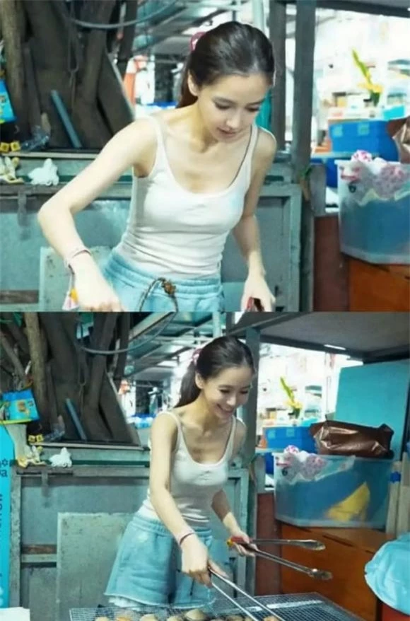 Angelababy, sao Hoa ngữ, Angelababy bán thịt nướng