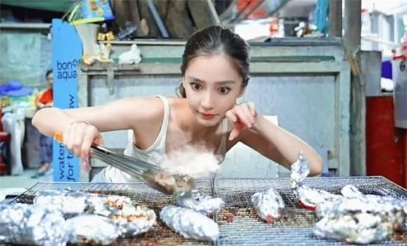 Angelababy, sao Hoa ngữ, Angelababy bán thịt nướng