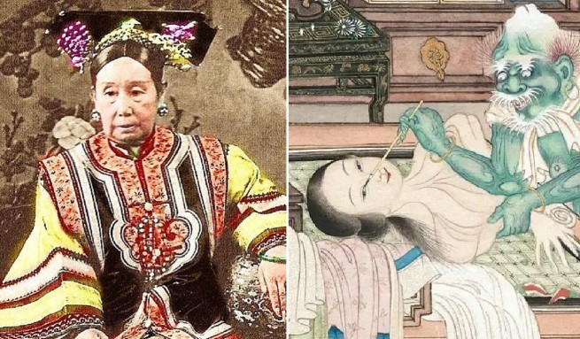 Phóng to bức tranh ma nữ có từ thời Từ Hi Thái hậu, hậu thế hoảng hồn khi phát hiện sự thật đằng sau