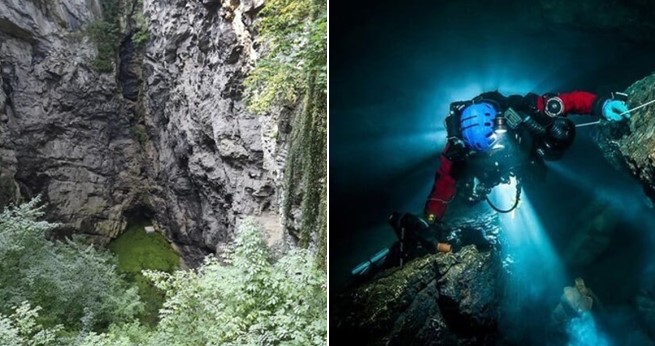 B&#xED; &#x1EA9;n b&#xEA;n trong hang &#x111;&#x1ED9;ng n&#x1B0;&#x1EDB;c ng&#x1ECD;t s&#xE2;u nh&#x1EA5;t Tr&#xE1;i &#x110;&#x1EA5;t, cao g&#x1EA7;n b&#x1EB1;ng t&#xF2;a nh&#xE0; Landmark 81