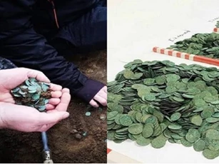 Người nông dân đang cày ruộng đụng vỡ chiếc vại cổ, không ngờ bên trong là kho báu giá trị khủng