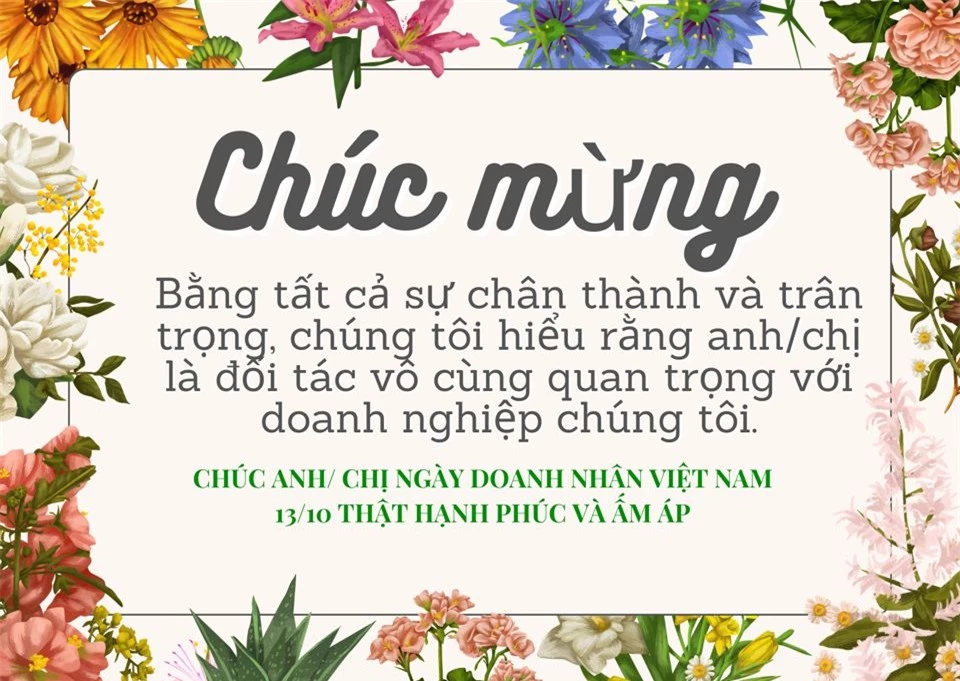 Lời chúc đối tác, bạn bè hay, ý nghĩa nhân Ngày Doanh nhân Việt Nam 13/10/2024