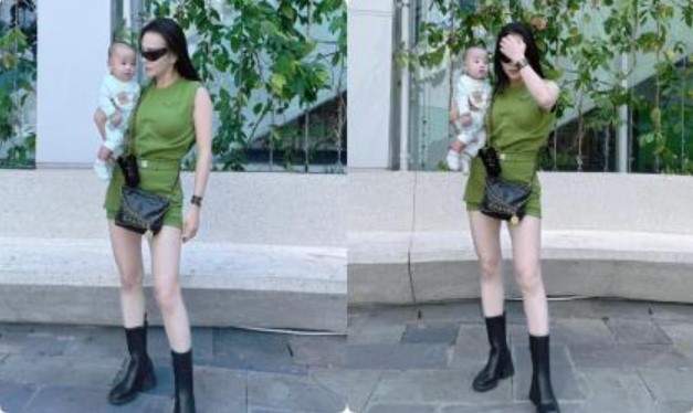 Phương Oanh cùng con trai khoe dáng chuẩn, Shark Bình phản ứng ngay và luôn