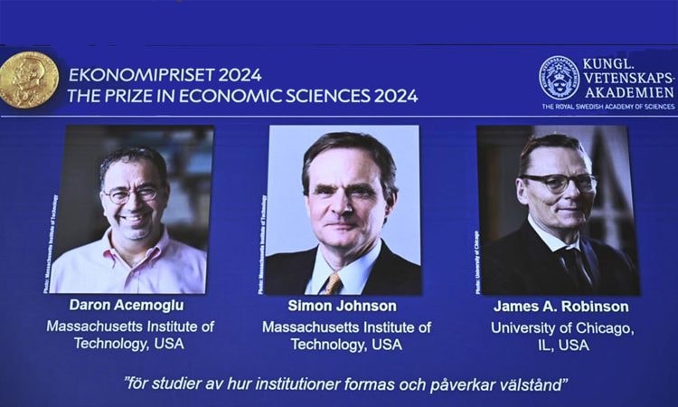 Nobel Kinh tế 2024 vinh danh các nhà nghiên cứu về thể chế
