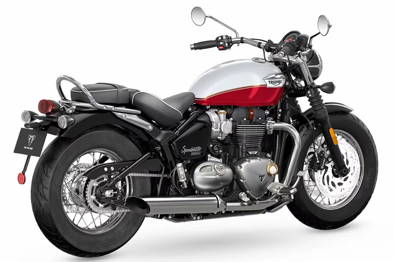 Triumph Bonneville Speedmaster Red Stealth Edition.