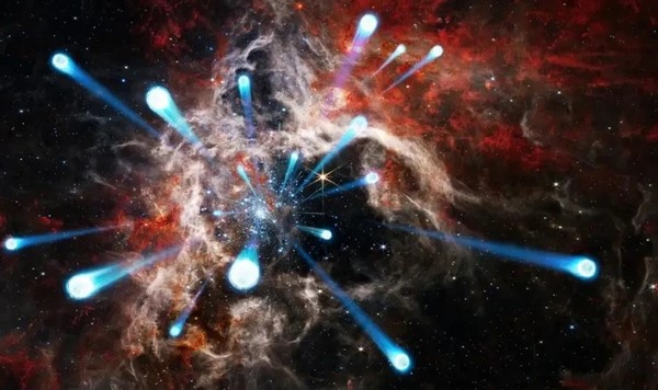 Trên đường va chạm chúng ta, một thiên hà phóng ra 55 vật thể lạ