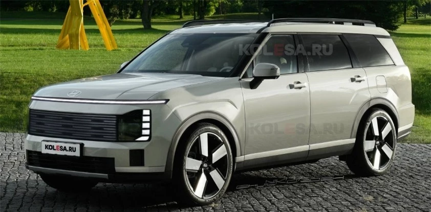 Hình ảnh phác họa thiết kế Hyundai Palisade thế hệ mới.