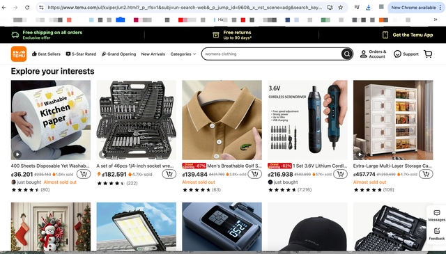 Cảnh báo rủi ro mua sắm trên các nền tảng thương mại điện tử chưa đăng ký như Temu, Shein, 1688