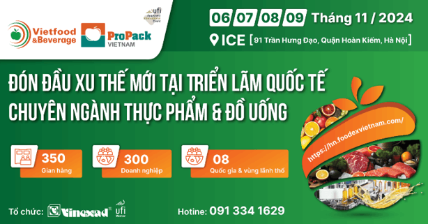 Thư mời tham quan Vietfood & Beverage - Propack Vietnam 2024