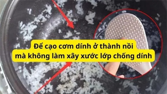 muôi xới cơm, nồi cơm điện, mẹo hay