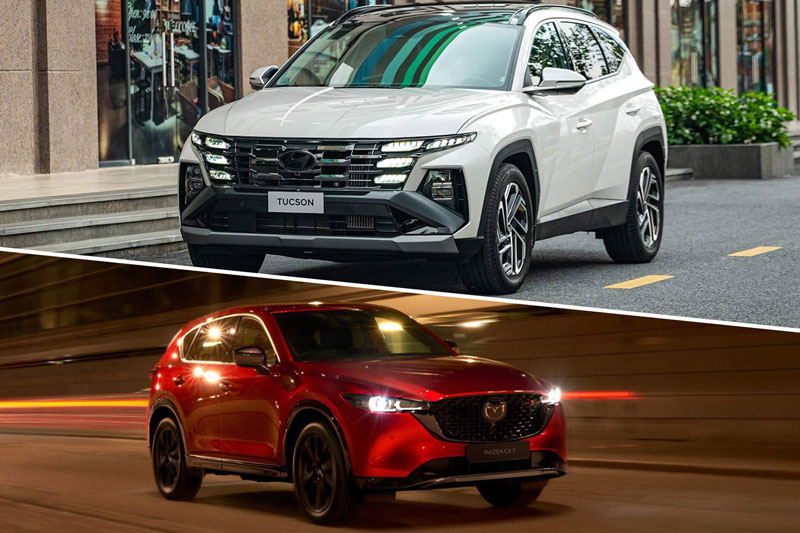 Mazda CX-5 và Hyundai Tucson: Mua SUV dưới 1 tỷ nên chọn xe nào?