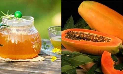Dùng đu đủ và mật ong để dưỡng trắng da toàn thân mịn màng tại nhà