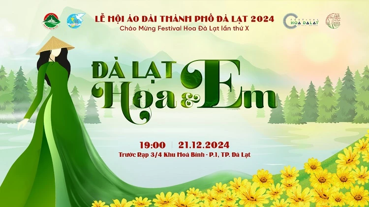 Điểm nhấn của lễ hội áo dài Đà Lạt 2024 là đêm trình diễn nghệ thuật đặc biệt. 