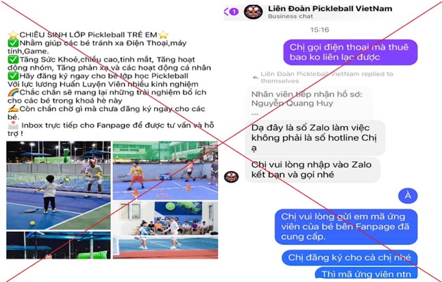 Xuất hiện chiêu lừa mới liên quan Pickleball ảnh 1
