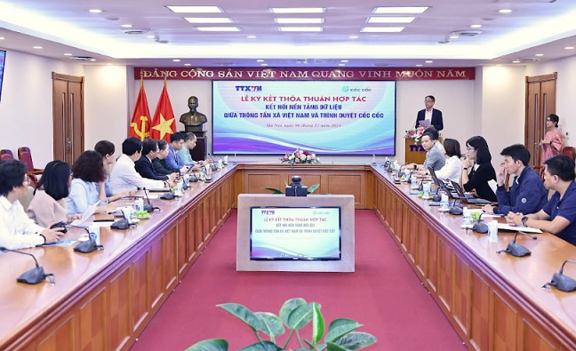 Thông tấn xã Việt Nam và Cốc Cốc hợp tác kết nối dữ liệu