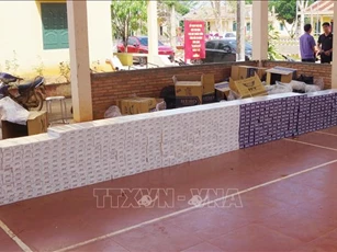 Thu giữ số lượng lớn pháo hoa nổ, thuốc lá không rõ nguồn gốc khu vực biên giới