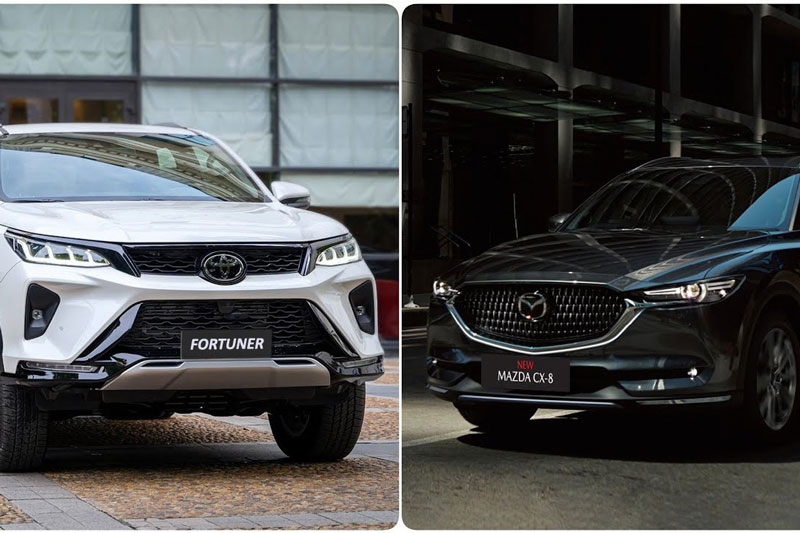 So sánh Mazda CX-8 và Toyota Fortuner: "Vua công nghệ" đối đầu "vua doanh số"