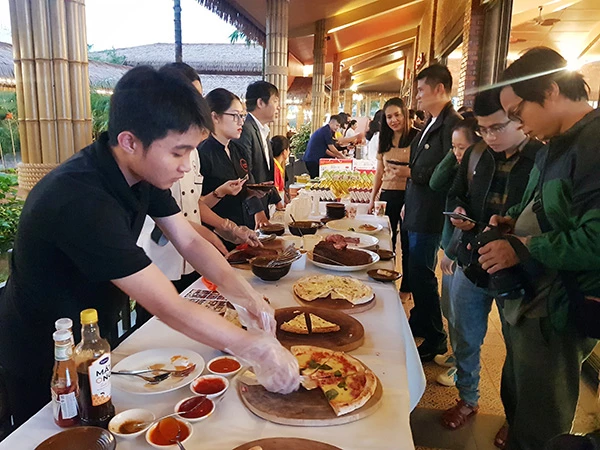 Bánh pizza sẽ góp mặt tại phiên chợ đón Giáng sinh - Chào năm mới 2025 của TP Đà Nẵng.