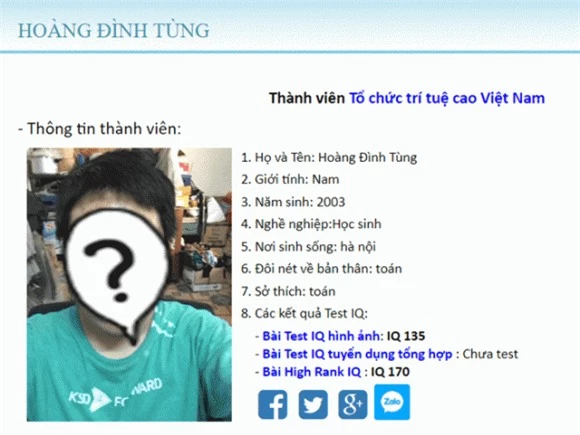 thông minh, thông minh nhất Việt Nam, kiến thức 