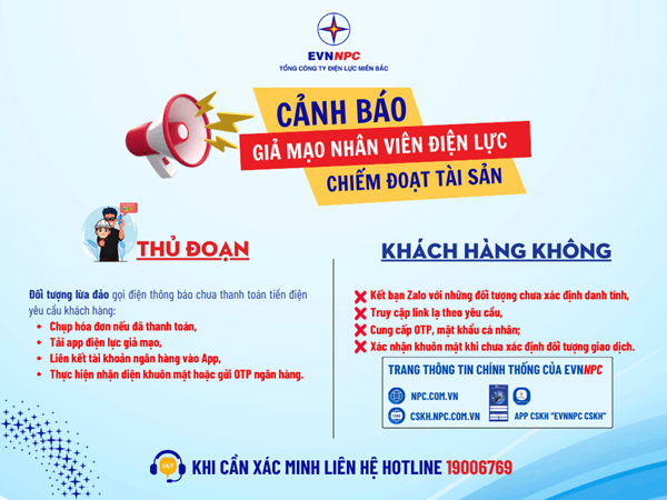 Cảnh giác cuộc gọi mạo danh nhân viên ngành điện lừa đảo chiếm đoạt tài sản
