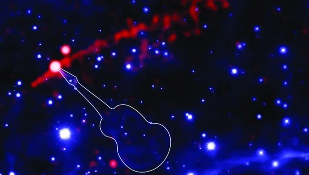 Ảnh độc từ NASA: Cấu trúc lạ hình đàn guitar đang phun lửa