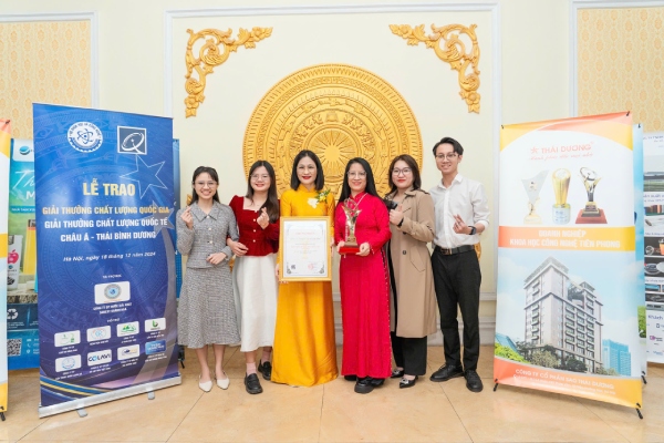 Sao Thái Dương vinh dự nhận Giải Vàng Chất lượng quốc gia