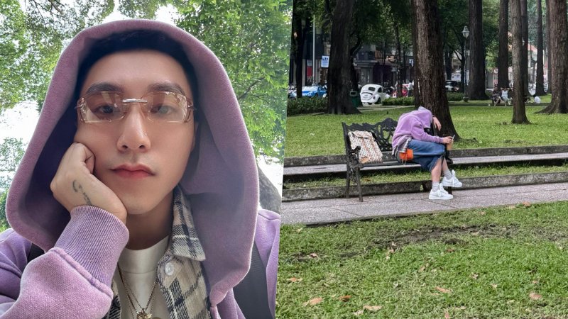 Sơn Tùng hẹn fan cafe bệt Nhà thờ Đức Bà, tư thế "gục ngã" trên ghế của nam ca sĩ gây bão mạng xã hội