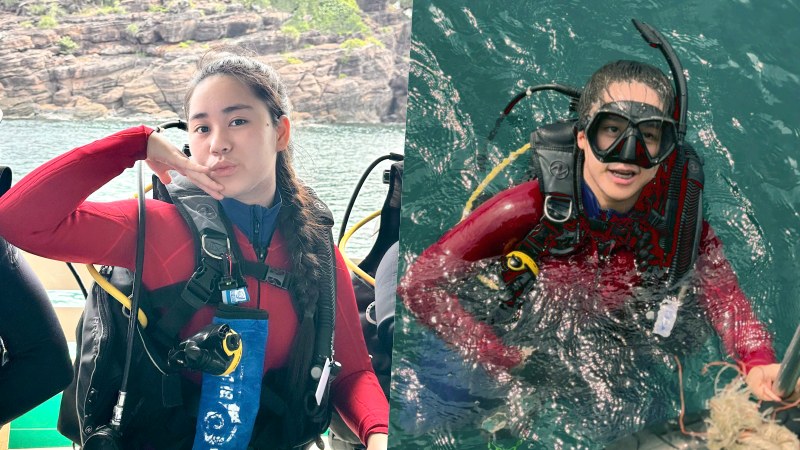 Bella Vũ lặn biển nhặt rác ở Phú Quốc 