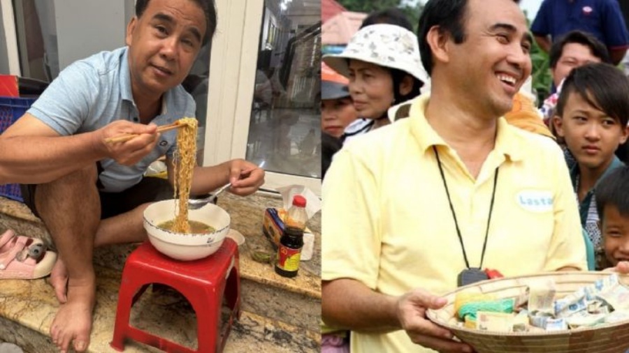 Bị mỉa mai 'làm màu' vì ngồi bệt ăn mì, MC Quyền Linh thẳng thắn lên tiếng đáp trả