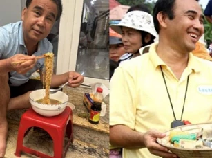 Bị mỉa mai 'làm màu' vì ngồi bệt ăn mì, MC Quyền Linh thẳng thắn lên tiếng đáp trả