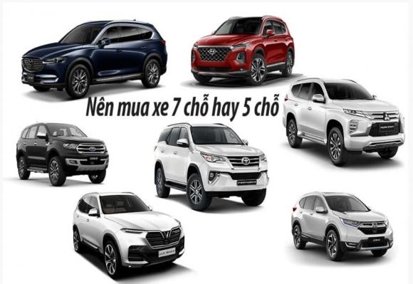 So sánh sự khác biệt giữa xe 7 chỗ và xe 5 chỗ