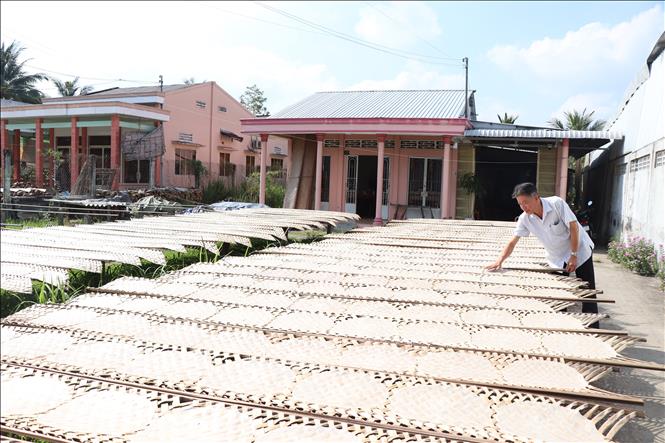 Làng nghề bánh tráng hơn 100 năm tuổi vào Xuân