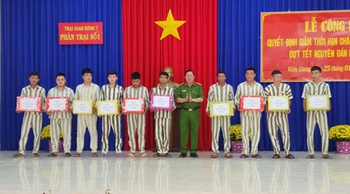 Kiên Giang: Hơn 600 phạm nhân ở Trại giam Kênh 7  được giảm án dịp Tết  